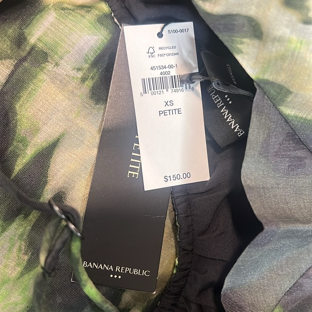 NWT Banana Republic Factory Organza Tie Waist Maxi Dress Size XS - Picture 7 of 8